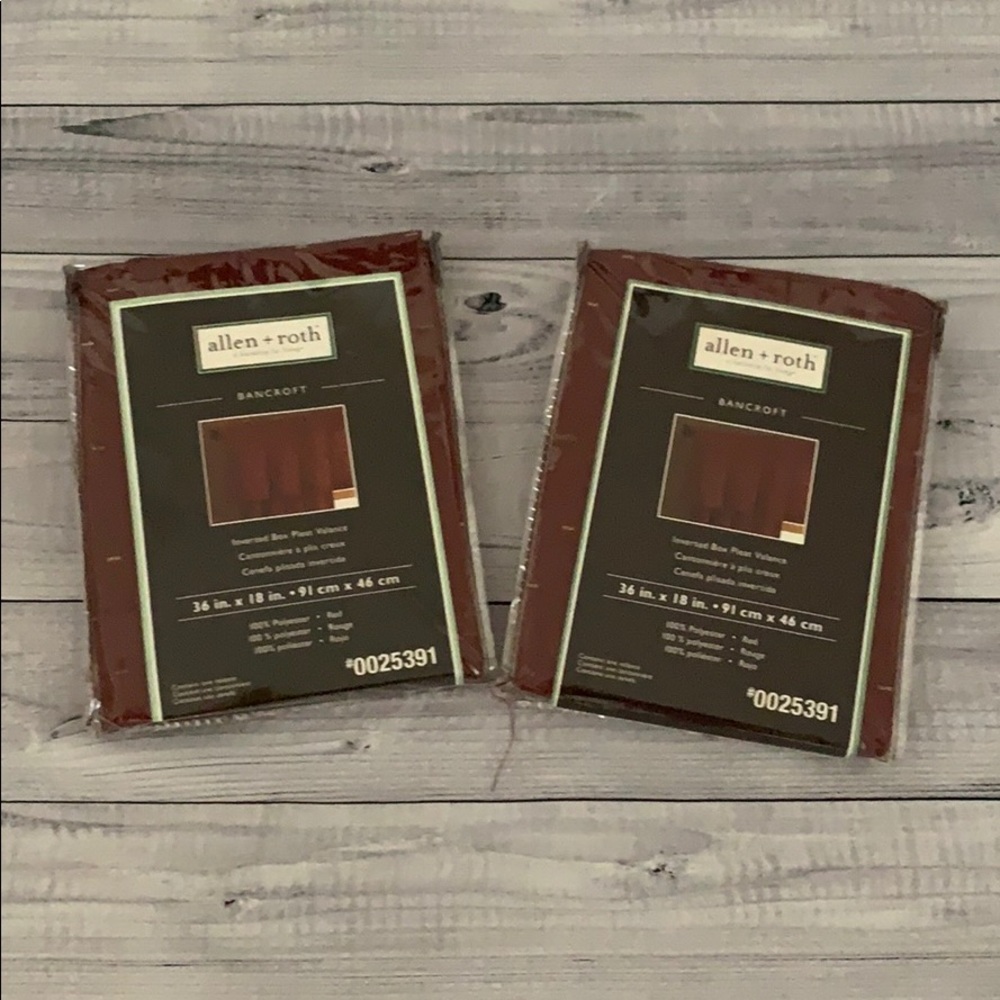 Allen + Roth Inverted Box Pleat Valances.